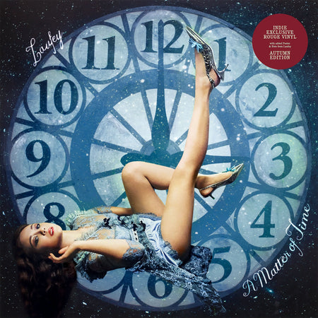 Laufey - A Matter Of Time album cover, rouge red vinyl autumn edition, indie exclusive at ToucanRecords.com
