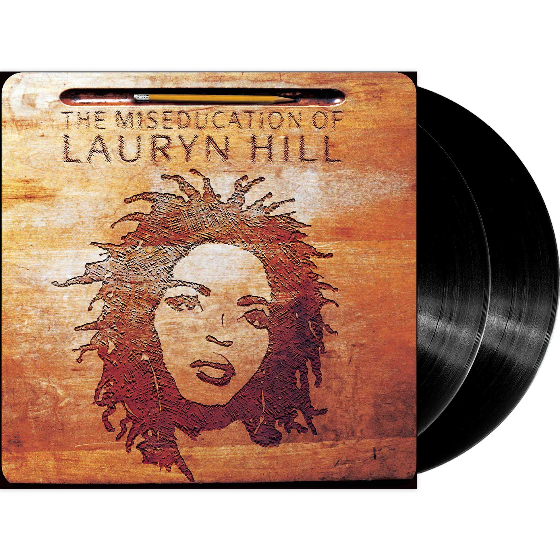 lauryn hill, miseducation, miseducaton of lauryn hill, packshot, cover, cover art, album cover, vinyl, school desk,