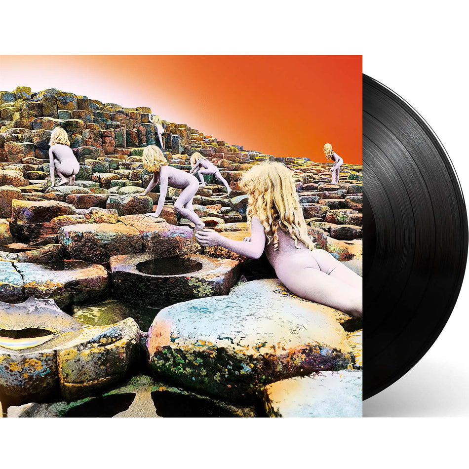 Houses Of The Holy from Led Zeppelin, vinyl LP packshot, black vinyl, classic rock album with Over The Hills And Far Away & The Ocean