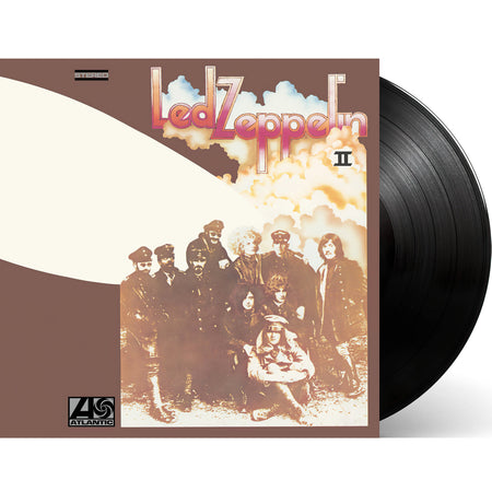 Led Zeppelin II vinyl LP packshot, black vinyl, blues rock classic with "Ramble On"