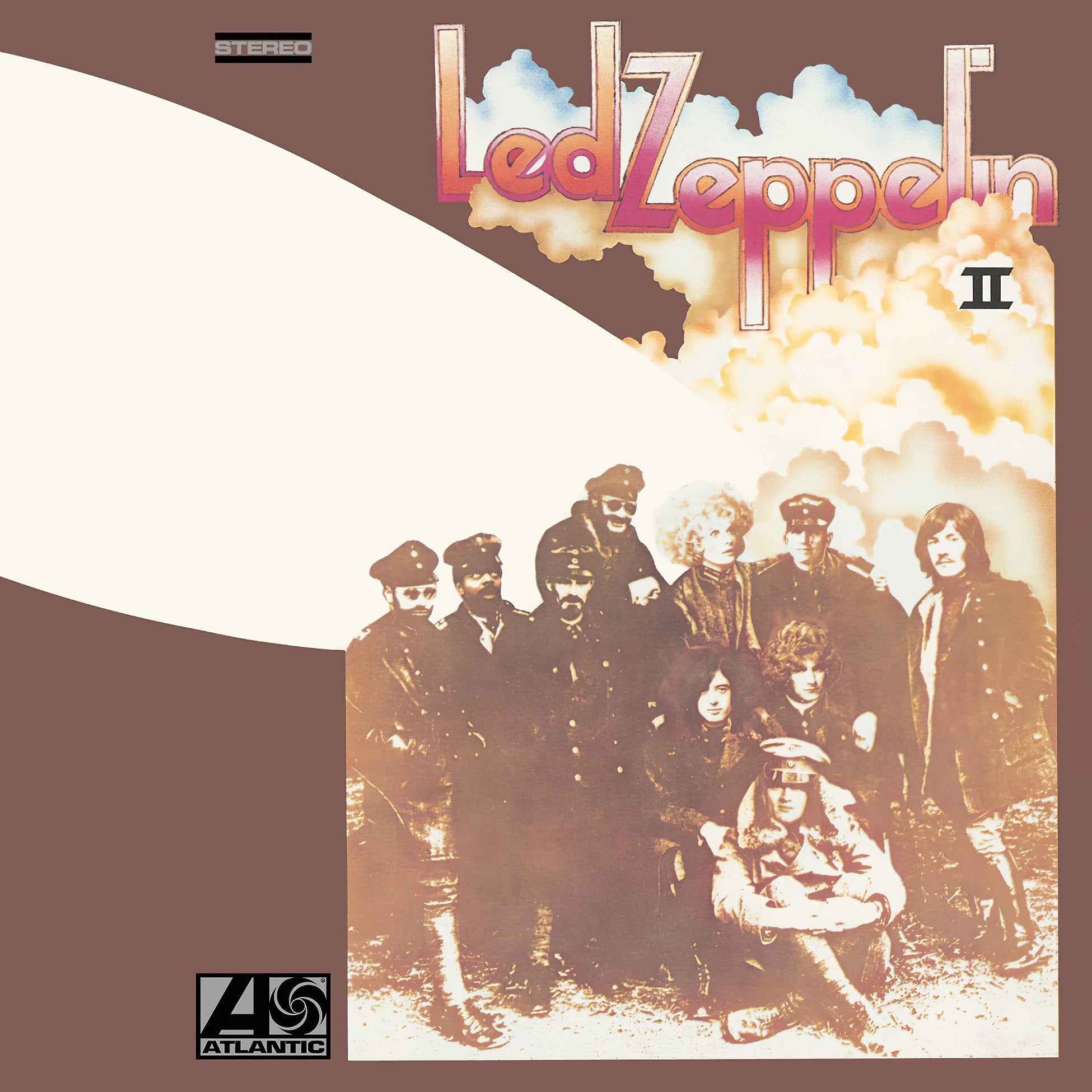 Led Zeppelin II vinyl album cover, classic 1969 hard rock pressing featuring Whole Lotta Love