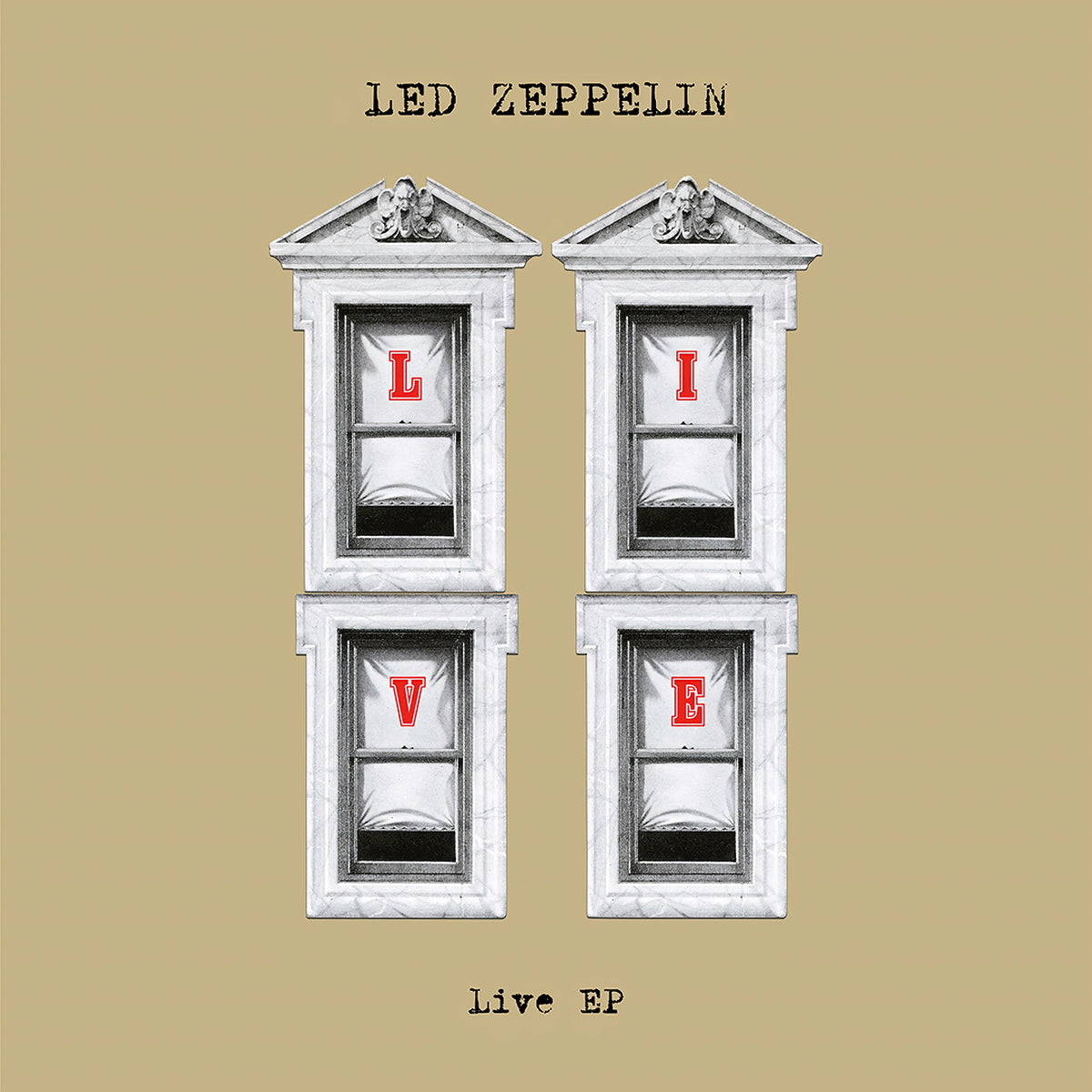 Led Zeppelin Live EP vinyl record album cover featuring legendary rock performances and excellent sound quality