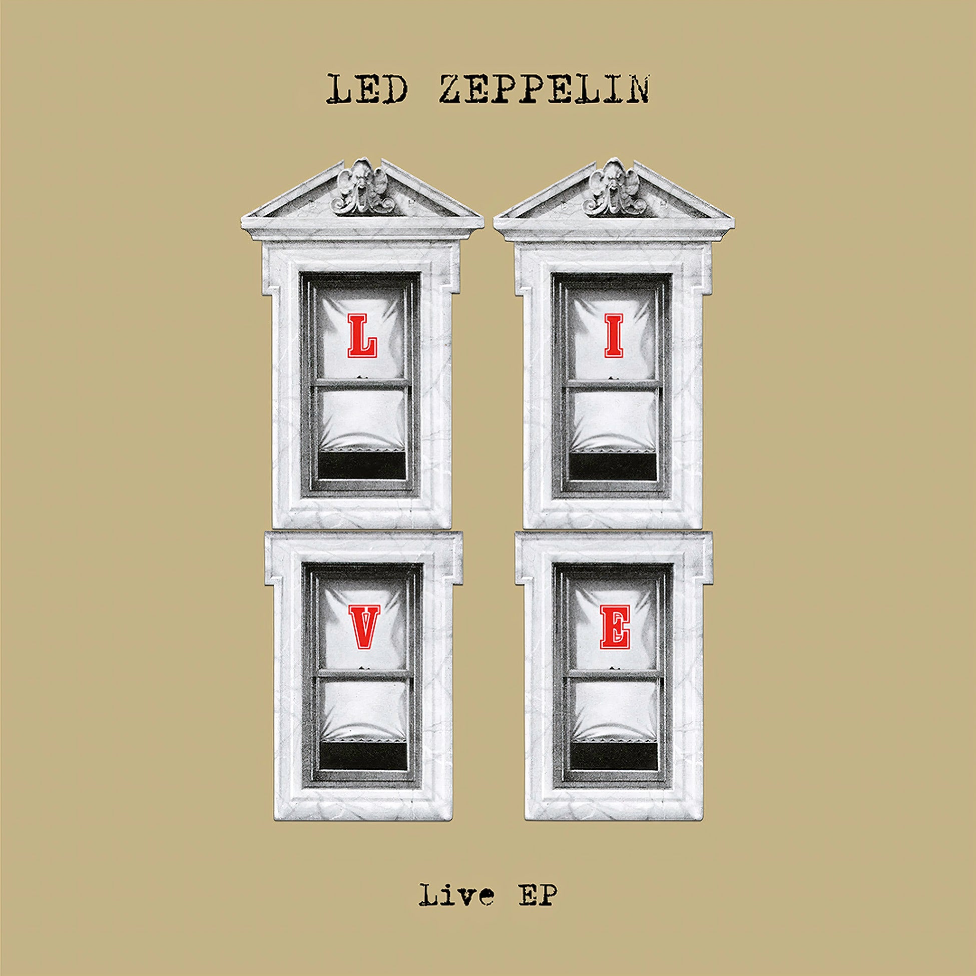 Led Zeppelin Live EP vinyl record album cover featuring legendary rock performances and excellent sound quality