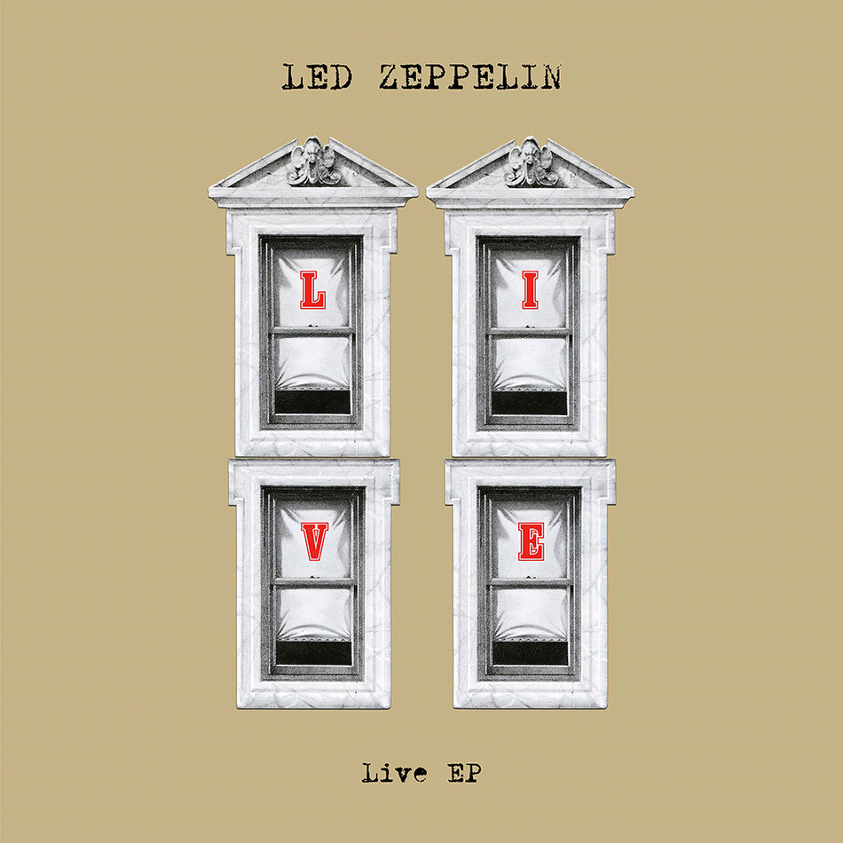 Led Zeppelin Live EP vinyl record album cover featuring legendary rock performances and excellent sound quality
