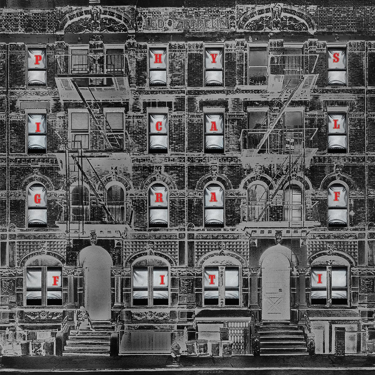 Led Zeppelin - Physical Graffiti deluxe edition alternate album cover, 3 LP 180g black vinyl, die-cut window sleeve