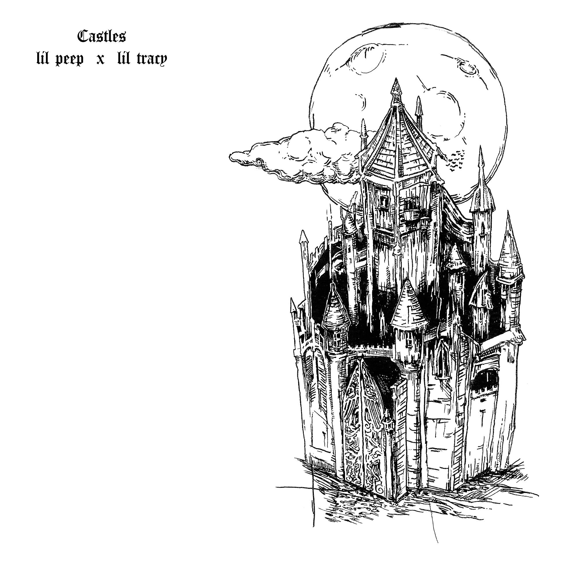 Lil Peep Castles I & II vinyl album cover artwork, emo rap collection, splatter vinyl format