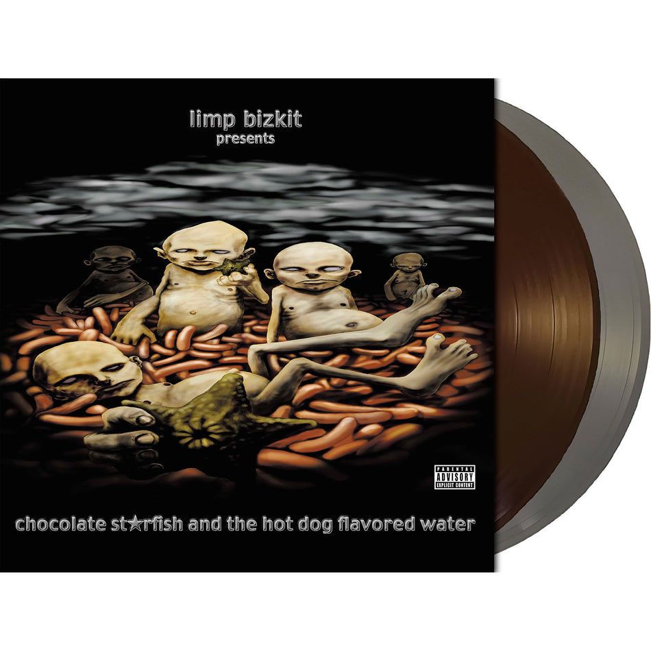 Limp Bizkit Chocolate Starfish, Hot Dog Flavored Water, 1 brown LP, 1 gray vinyl album, alternative metal 2LP, limited edition gatefold