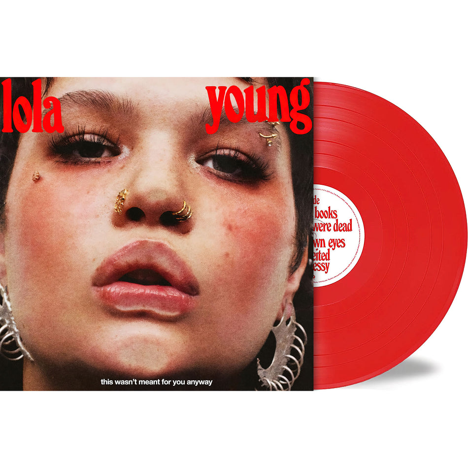 lola young, This Wasn't Meant For You Anyway, EU version, red Vinyl, packshot, colored vinyl, album cover, cover, vinyl, cover art,