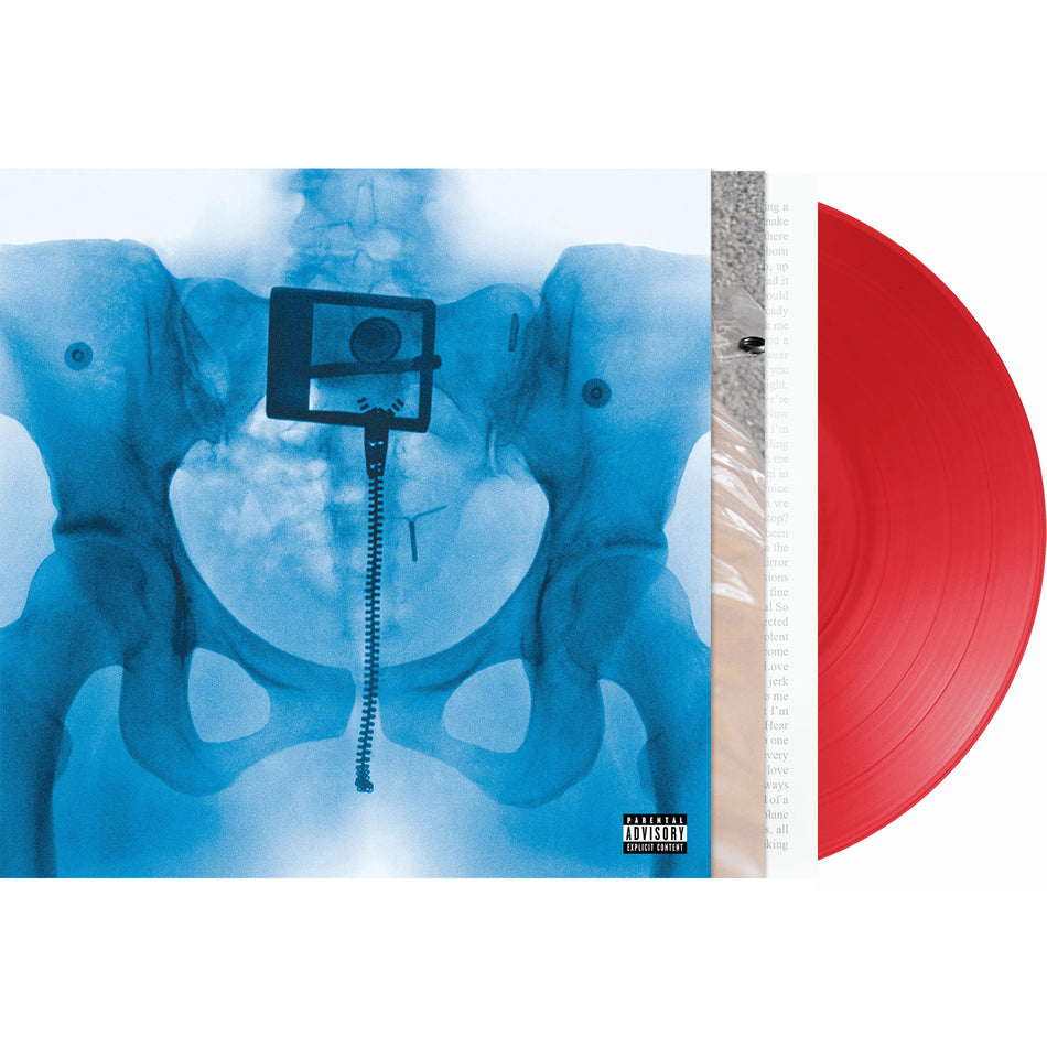 lorde, virgin, red vinyl, packshot, colored vinyl, warning, visually explicit content, x-ray zipper, what was that,