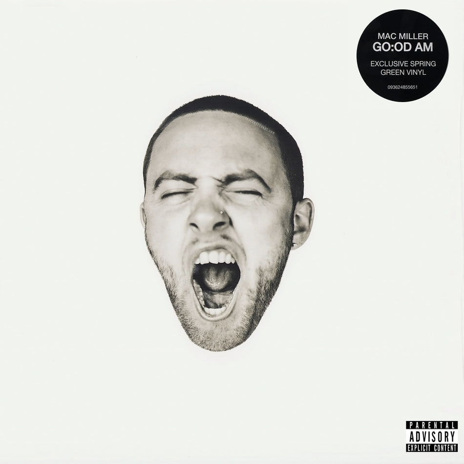 Mac Miller - GO:OD AM album cover, spring green vinyl 2LP indie exclusive, 2015 hip-hop - available at ToucanRecords.com