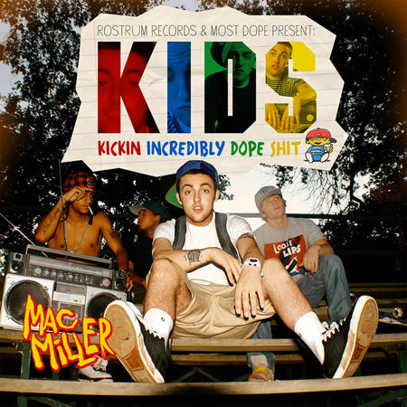 Mac Miller - K.I.D.S. album cover, limited edition yellow vinyl 2-LP, gatefold packaging at ToucanRecords.com
