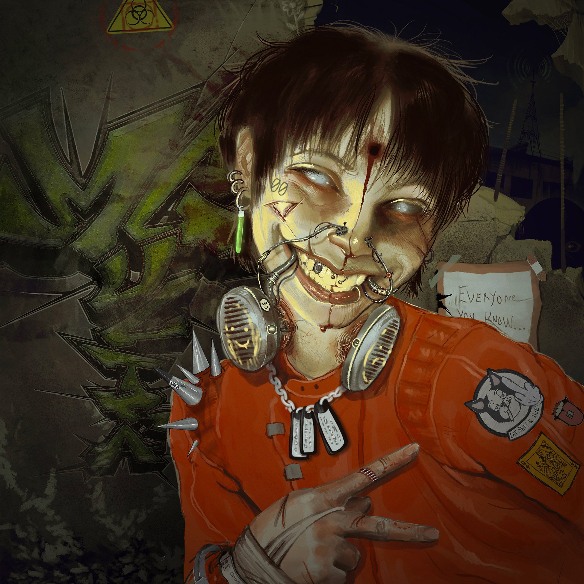 Machine Girl MG Ultra album cover artwork, vinyl release, breakcore experimental album