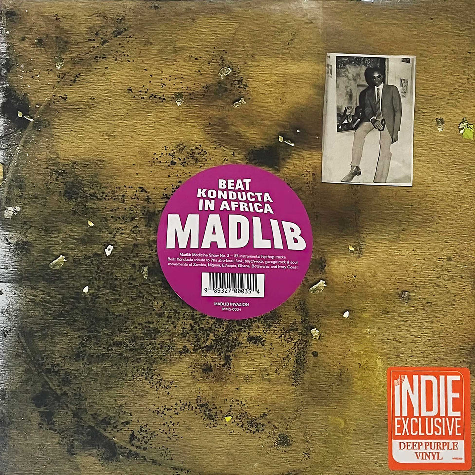 Madlib, Beat Konducta In Africa, Indie Exclusive, 2 LP, Purple vinyl, Colored Vinyl, cover, lbu, vinyl,