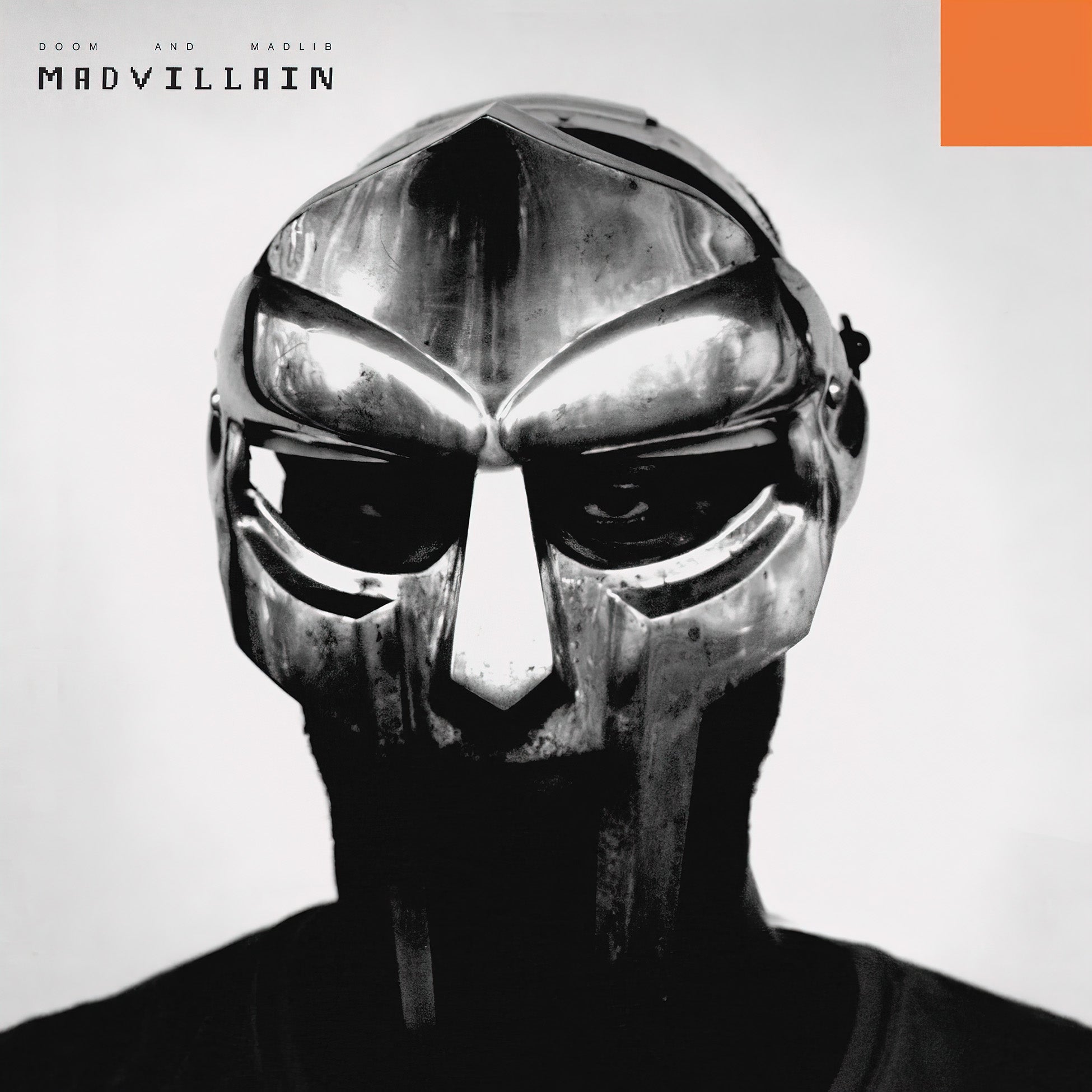 Madvillain self-titled album cover, Stones Throw Records release featuring Jeff Jank artwork and masked MF DOOM portrait