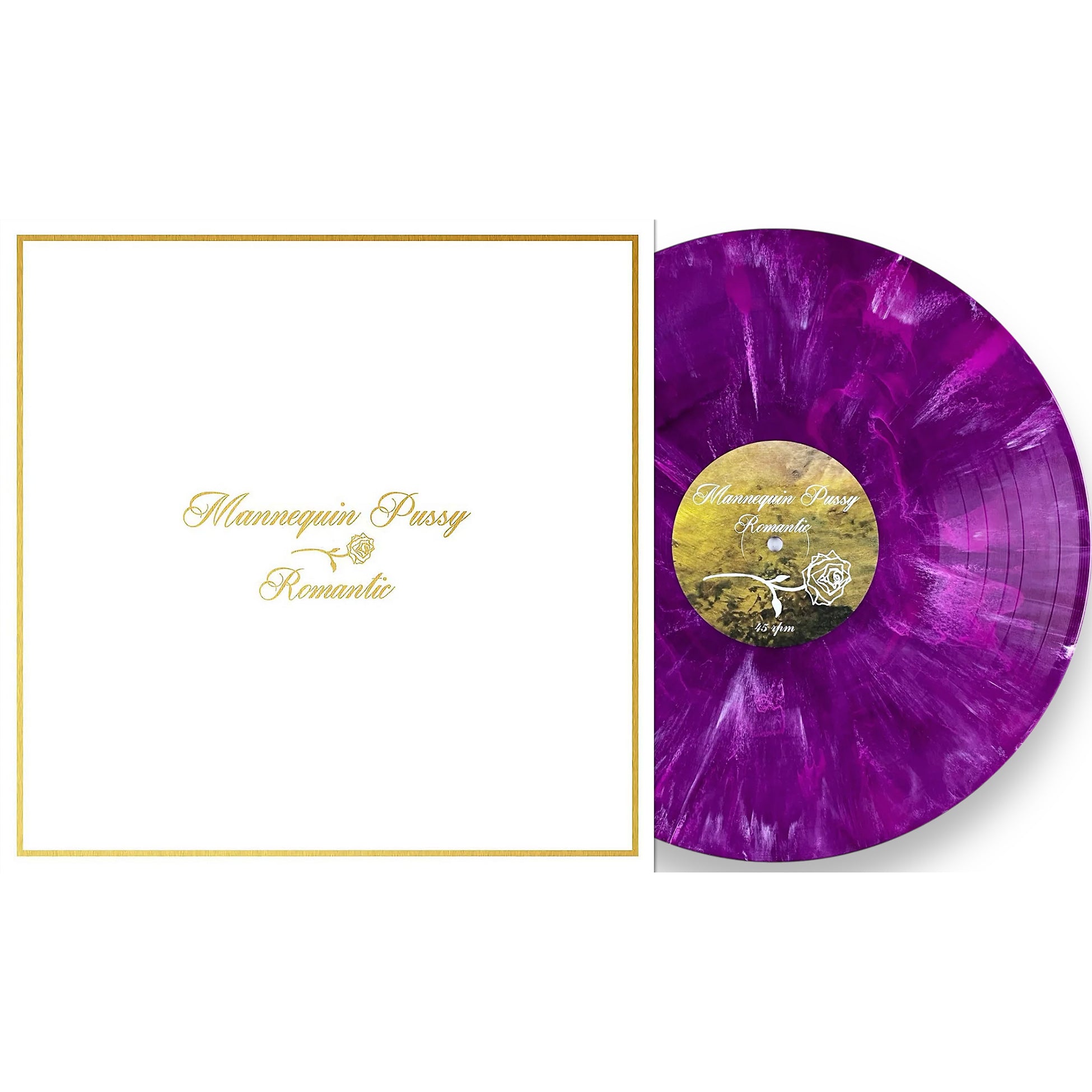 Mannequin Pussy – Romantic packshot, 45 RPM Joker Marble vinyl pressing, energetic punk album — in stock at ToucanRecords.com