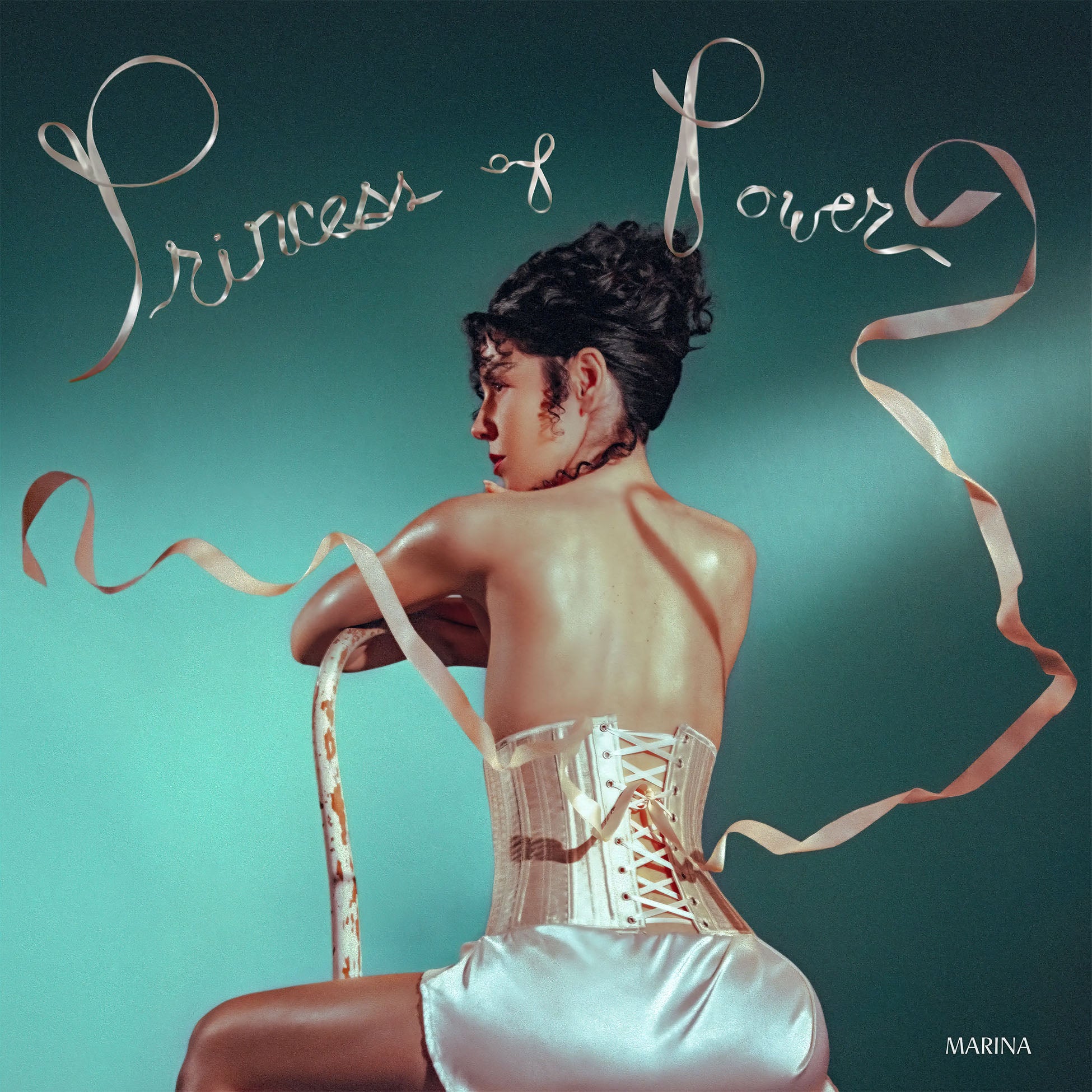 Marina - Princess of Power album cover, yellow vinyl LP, EcoRecord, sustainable pressing at ToucanRecords.com