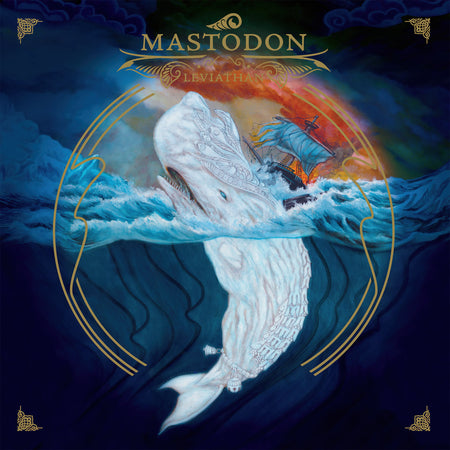 Mastodon Leviathan album cover for vinyl LP, limited edition sky blue 2LP with deluxe gatefold packaging, ToucanRecords.com