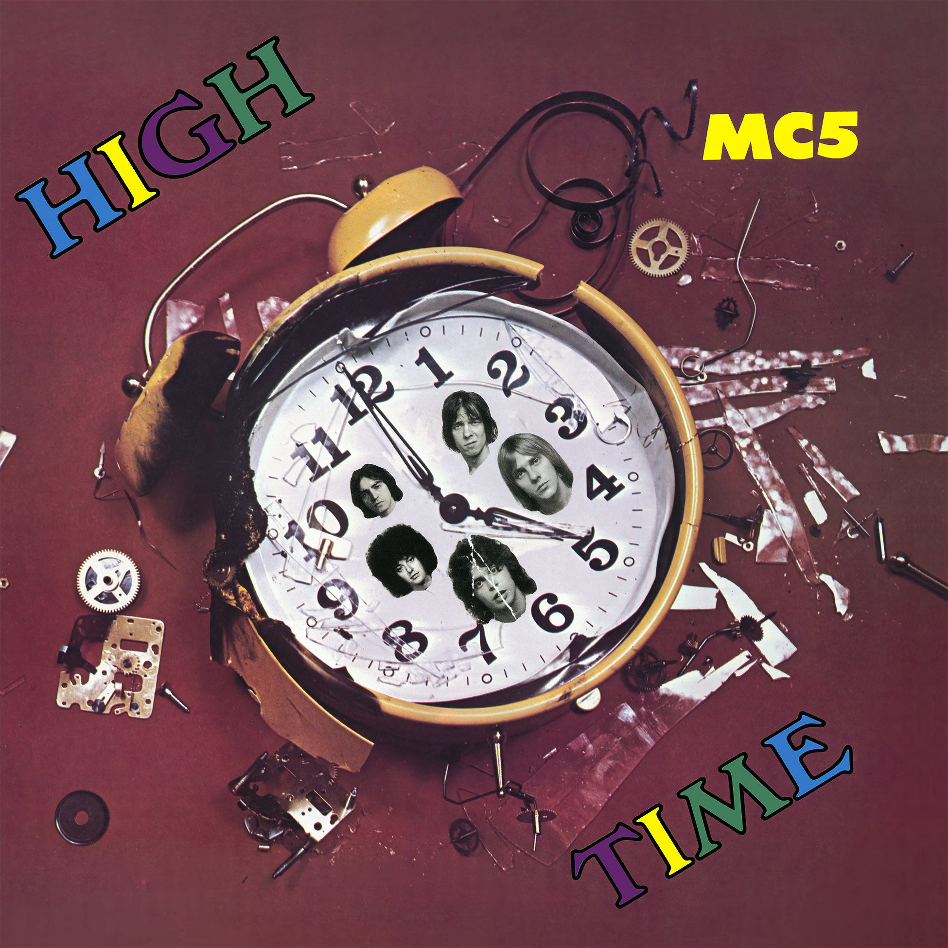 MC5 High Time album cover, clear yellow splatter vinyl, Rocktober, proto-punk / garage rock limited edition