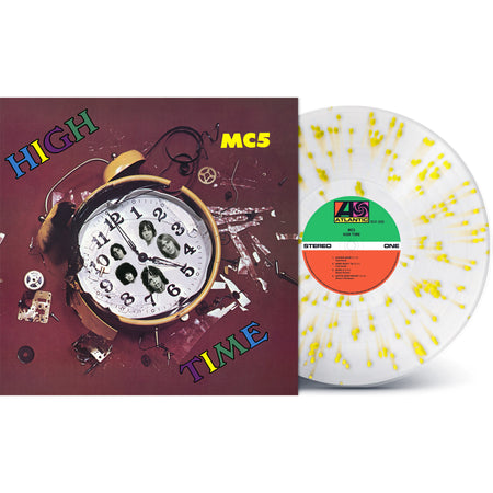 MC5 High Time vinyl packshot, limited indie exclusive Rocktober splatter pressing, garage rock & proto-punk collectible