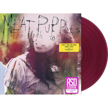 Meat Puppets Too High To Die packshot for the indie exclusive Neon JazzBerry vinyl LP at ToucanRecords.com. An RSD Essential: 073 release.