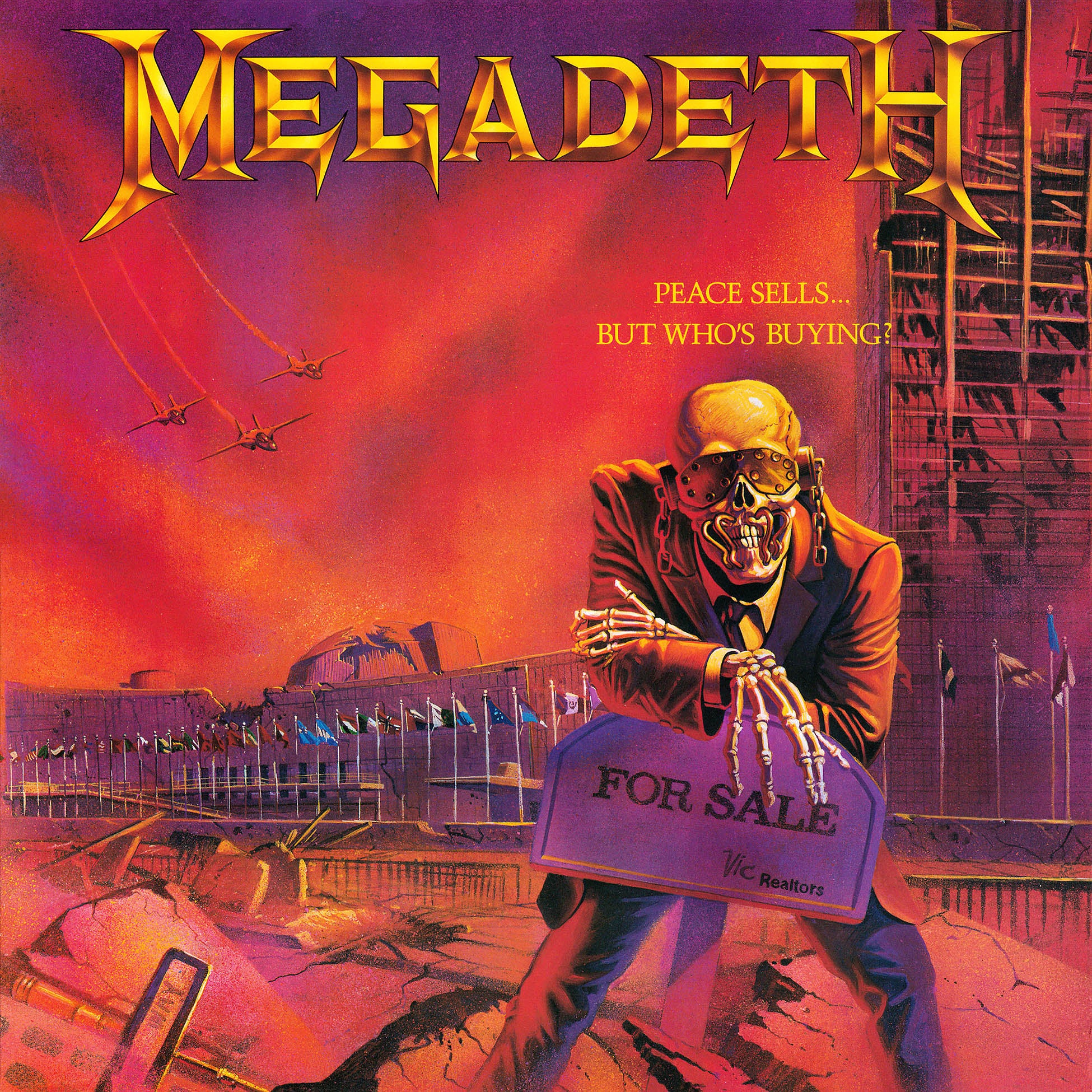 Megadeth - Peace Sells... But Who's Buying? album cover, 180-gram vinyl LP, Ed Repka Vic Rattlehead artwork