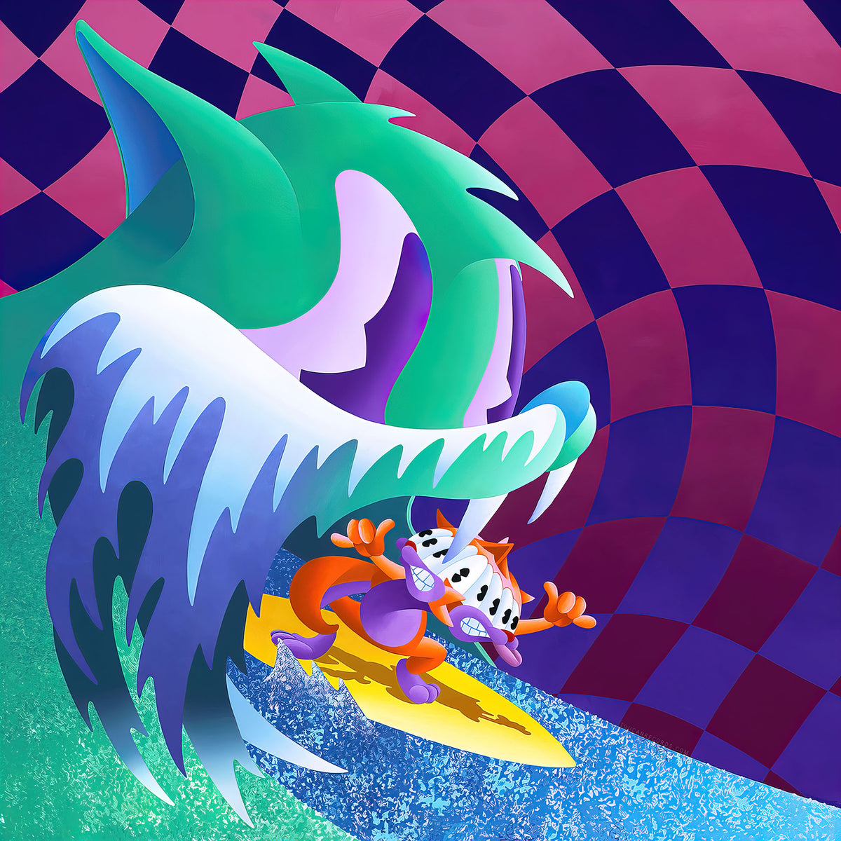 MGMT Congratulations album cover for the 2LP 180g black vinyl edition, psychedelic rock album with printed inner sleeves