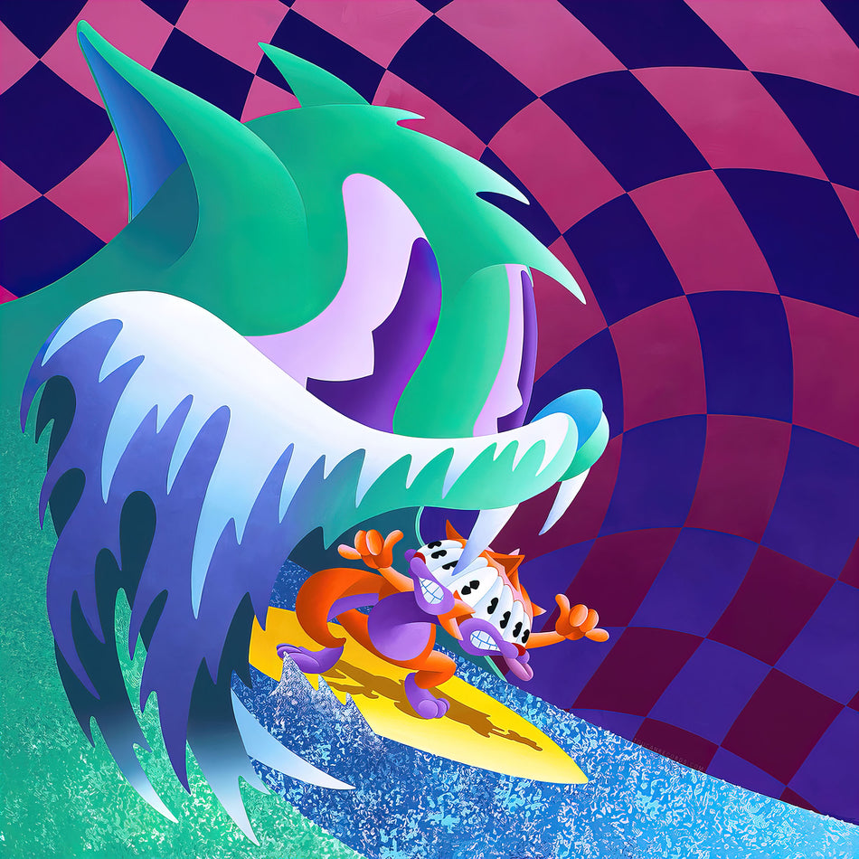 MGMT Congratulations album cover for the 2LP 180g black vinyl edition, psychedelic rock album with printed inner sleeves