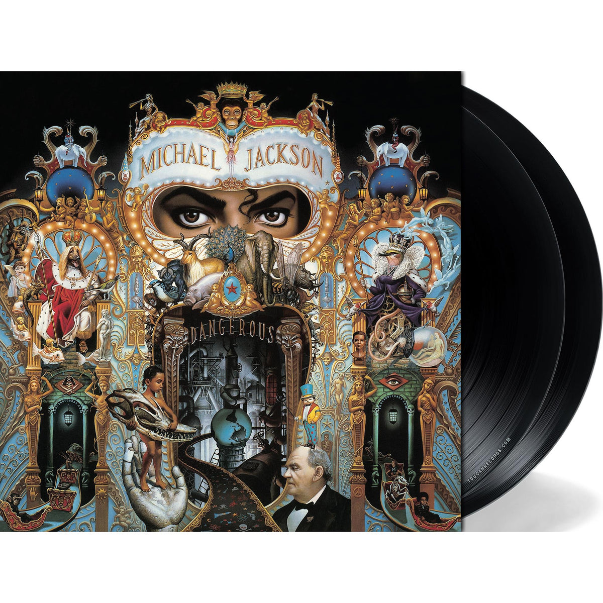 Michael Jackson - Dangerous packshot for the 2LP 180g black vinyl reissue containing the complete 14-track studio album