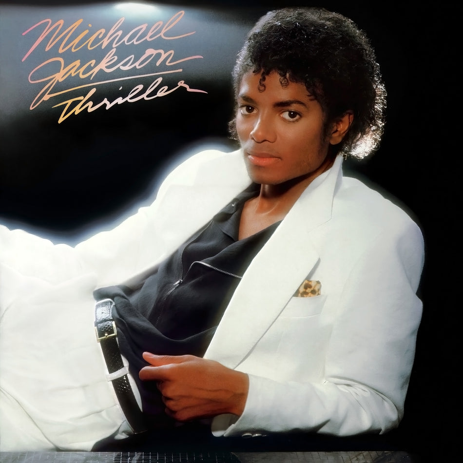 Michael Jackson - Thriller album cover, black vinyl LP, iconic 1982 pop, funk and rock classic