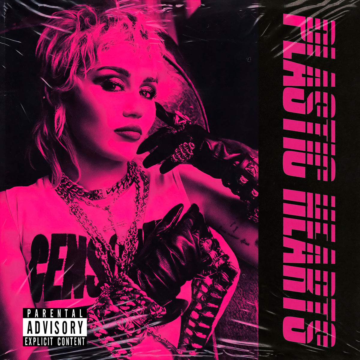 Miley Cyrus - Plastic Hearts album cover, pop rock double LP, original artwork sleeve