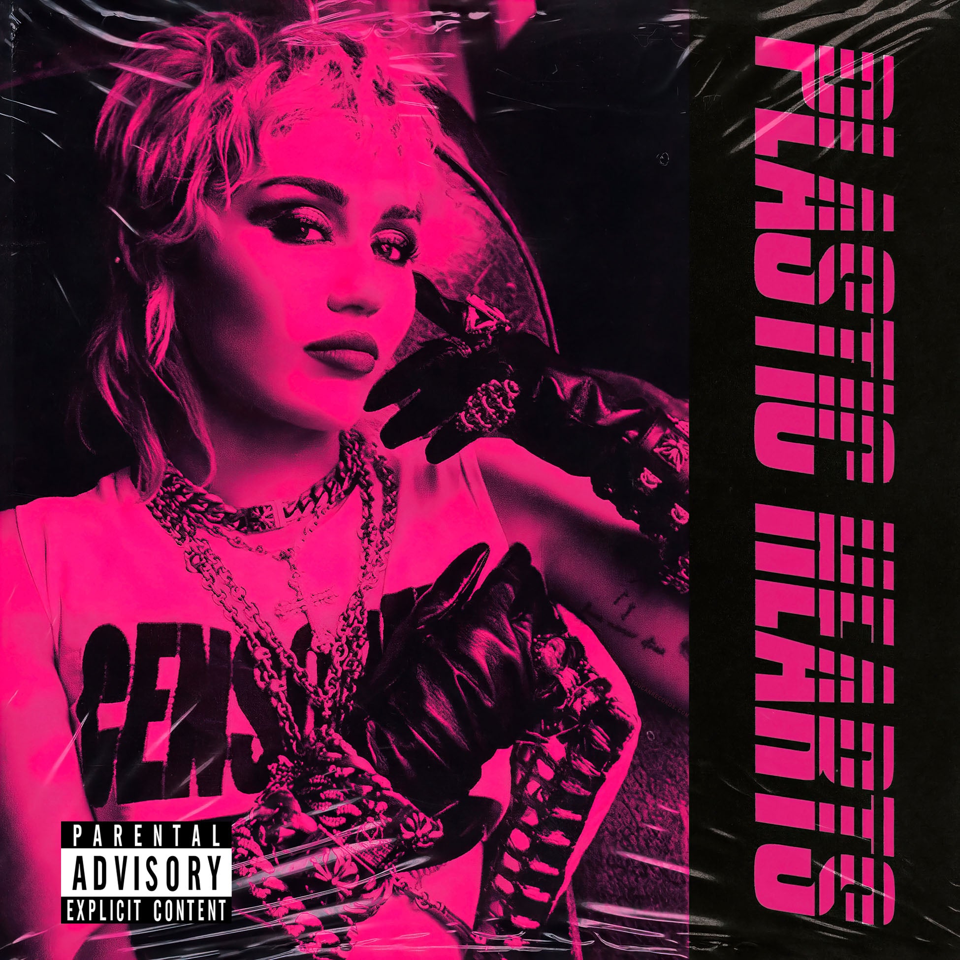 Miley Cyrus - Plastic Hearts album cover, pop rock double LP, original artwork sleeve