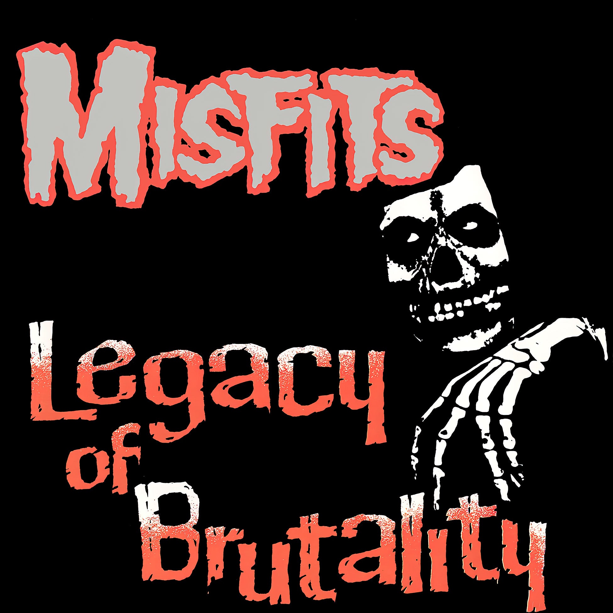 The Misfits - Legacy of Brutality packshot, 180g black pressing, a collection of early horror punk featuring Glenn Danzig