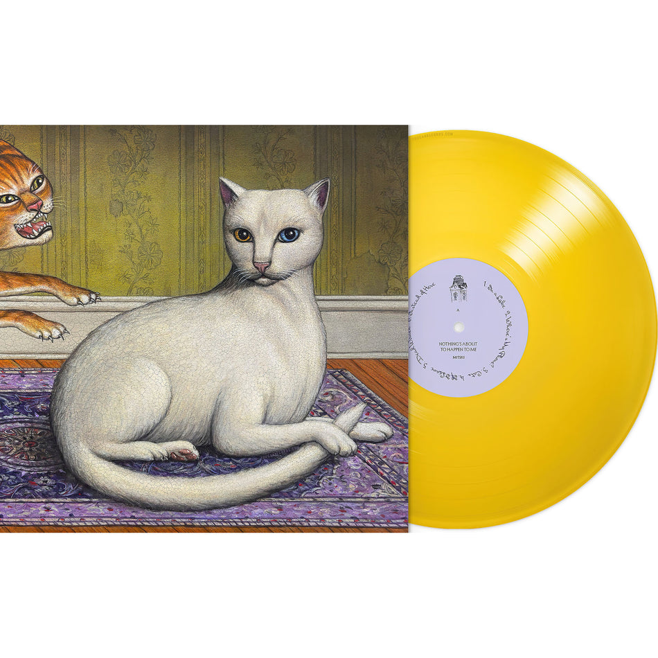 Mitski - Nothing's About To Happen To Me packshot, tansy yellow vinyl pressing, indie rock orchestral pop