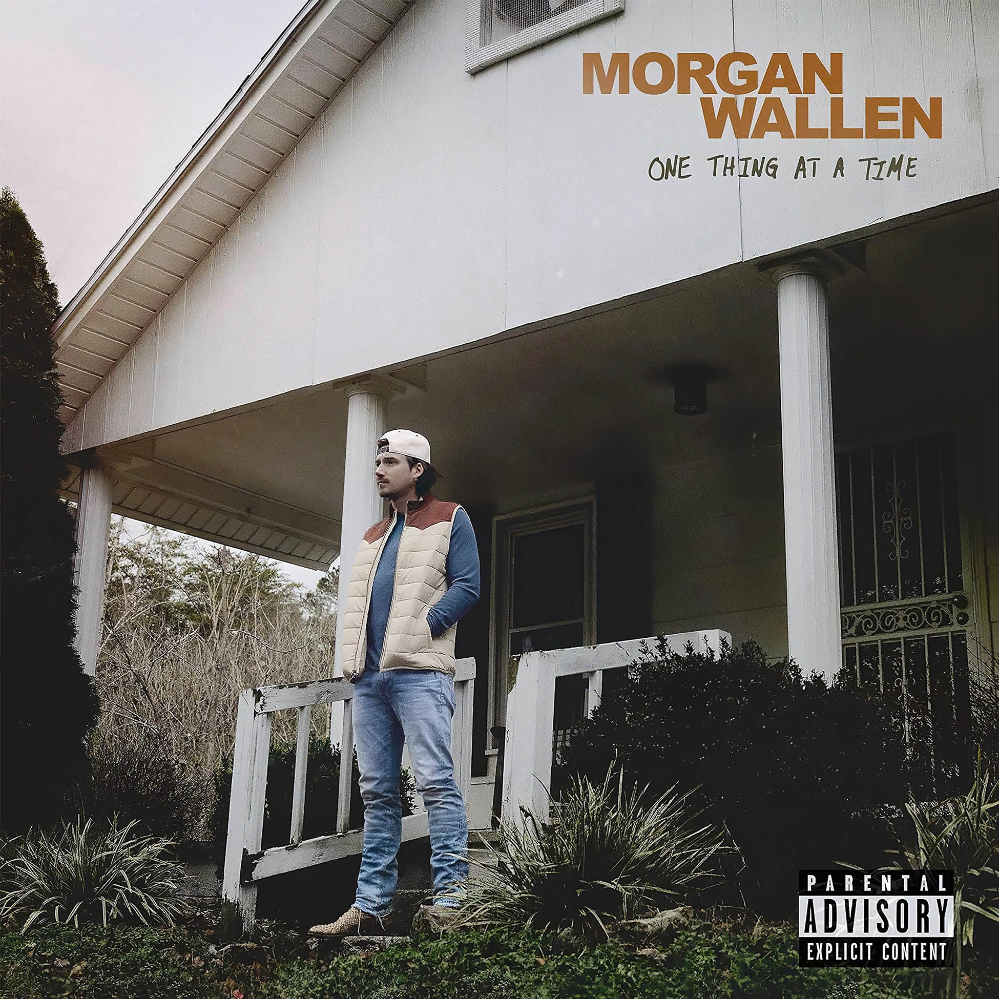 Morgan Wallen One Thing At A Time artwork, triple bone-colored vinyl release, 2023 country album cover