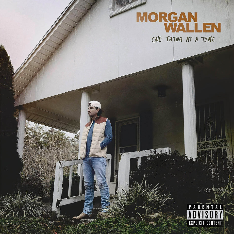 Morgan Wallen One Thing At A Time artwork, triple bone-colored vinyl release, 2023 country album cover