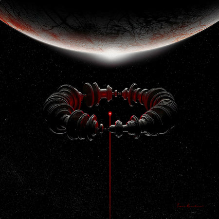 Muse The WOW! Signal album cover for red and black marbled vinyl LP featuring The Dark Forest at ToucanRecords.com