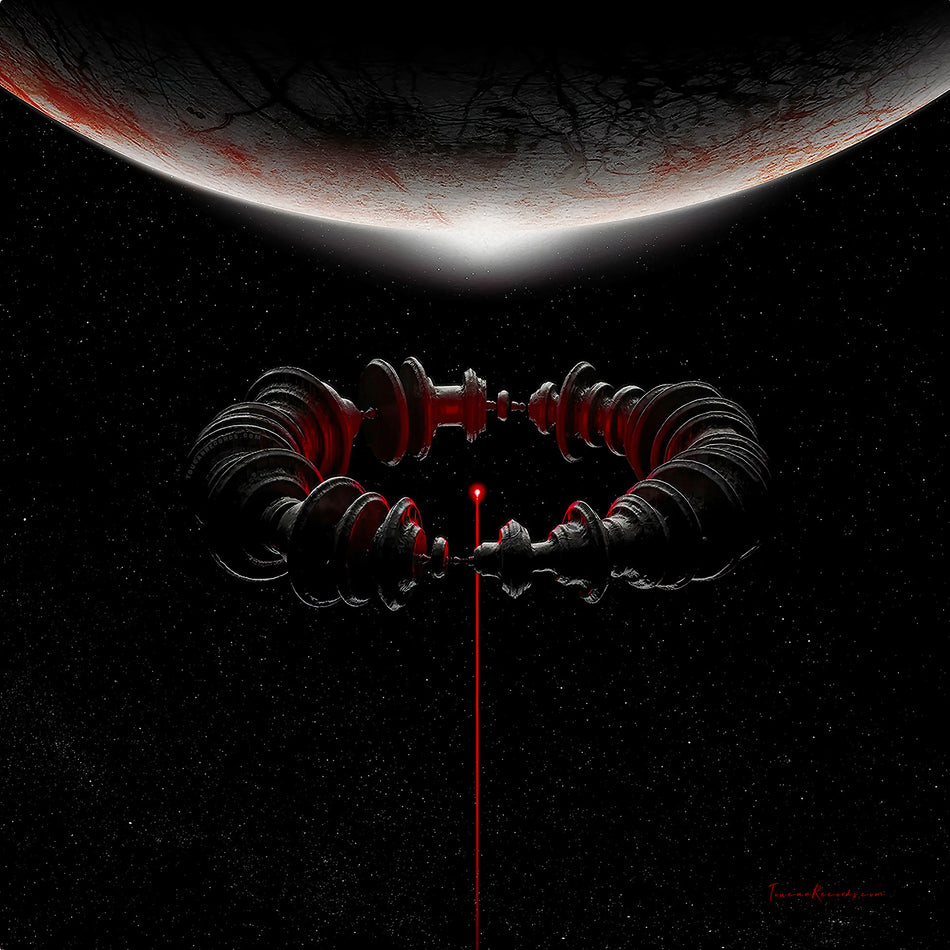Muse The WOW! Signal album cover for red and black marbled vinyl LP featuring The Dark Forest at ToucanRecords.com