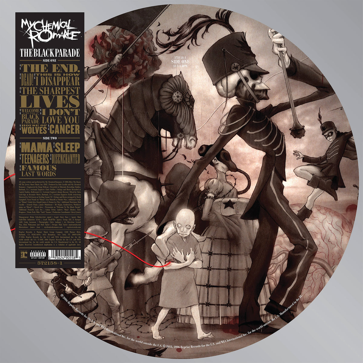 My Chemical Romance - The Black Parade packshot, picture disc pressing, alternative rock / Emo 