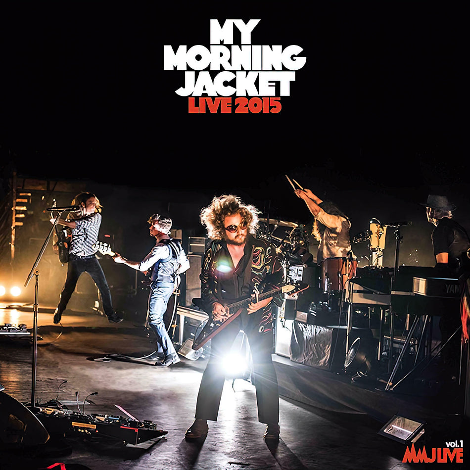 Live 2015 vinyl artwork, My Morning Jacket triple LP, psychedelic alternative rock from The Waterfall Tour