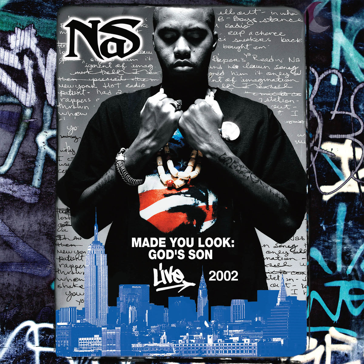 Nas – Made You Look: God’s Son Live 2002 album cover, Record Store Day exclusive live performance vinyl, early 2000s hip-hop legend — available at ToucanRecords.com