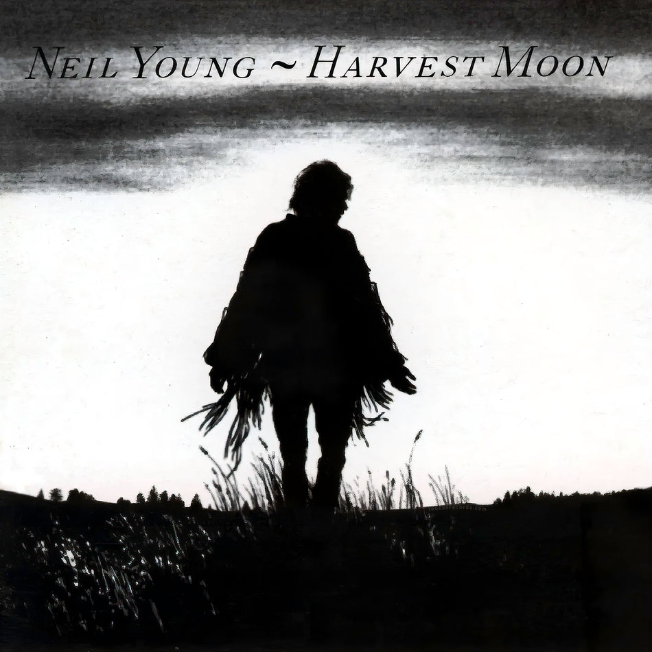 Neil Young Harvest Moon album cover, standard black vinyl 2LP, newly remastered folk rock and country rock classic from 1992