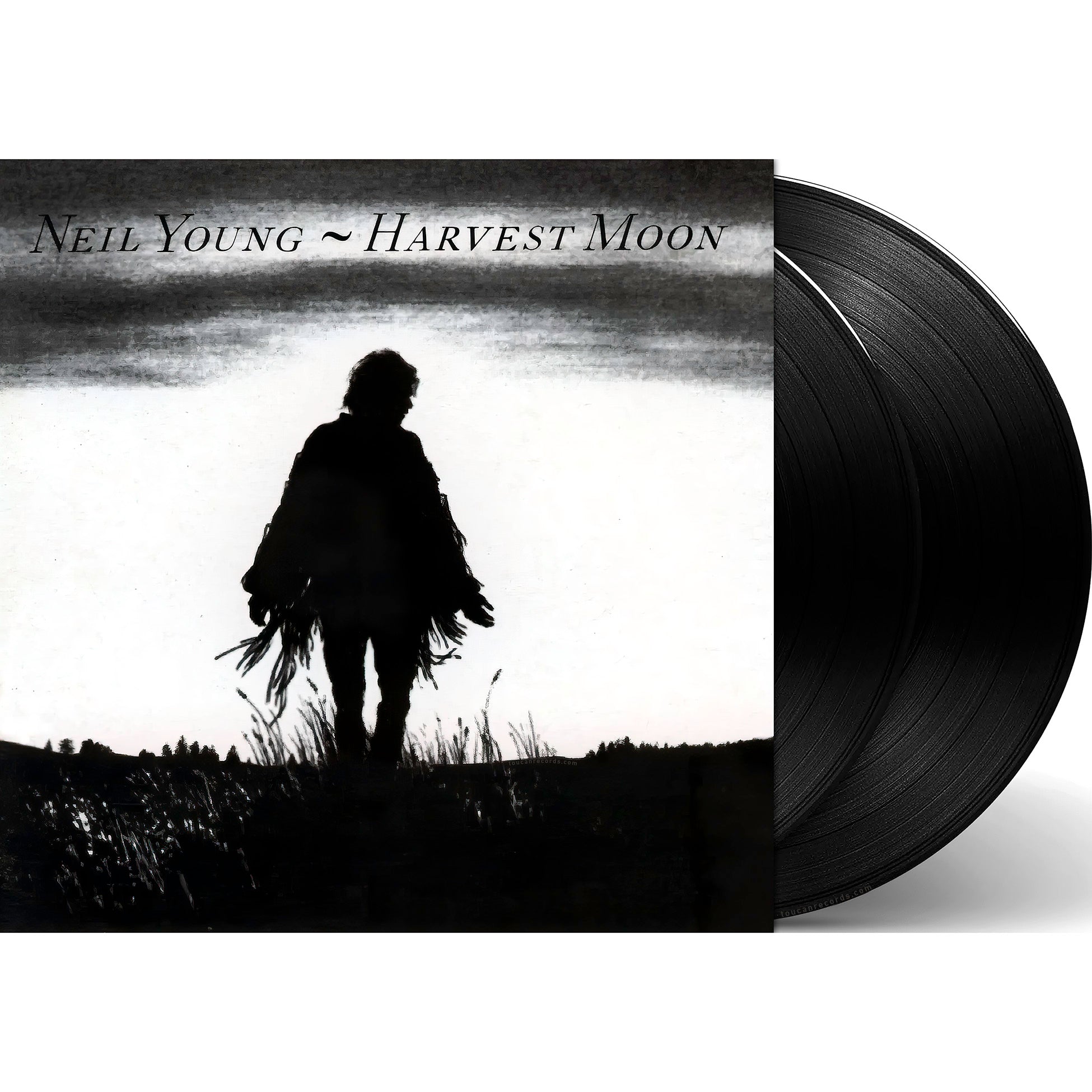 Neil Young - Harvest Moon packshot, black vinyl 2LP gatefold, 25th Anniversary Edition, Reprise Records reissue -- ToucanRecords.com