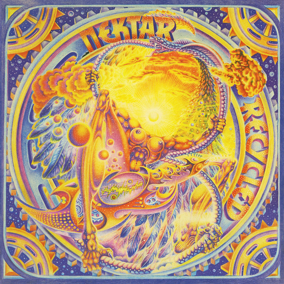 Nektar - Recycled album cover, limited edition blue and yellow splatter vinyl, 1975 progressive rock