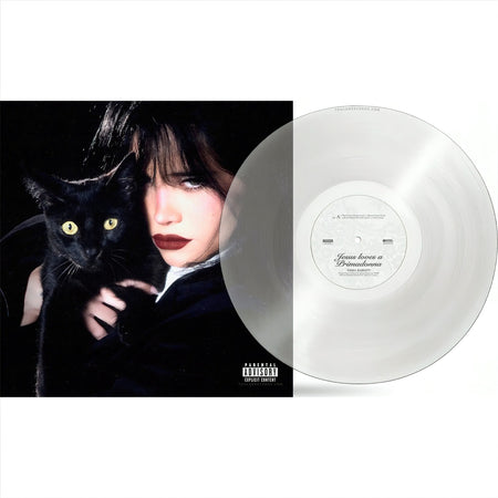 Nessa Barrett Jesus Loves A Primadonna packshot for the crystal clear vinyl LP with single jacket and 12x24 poster