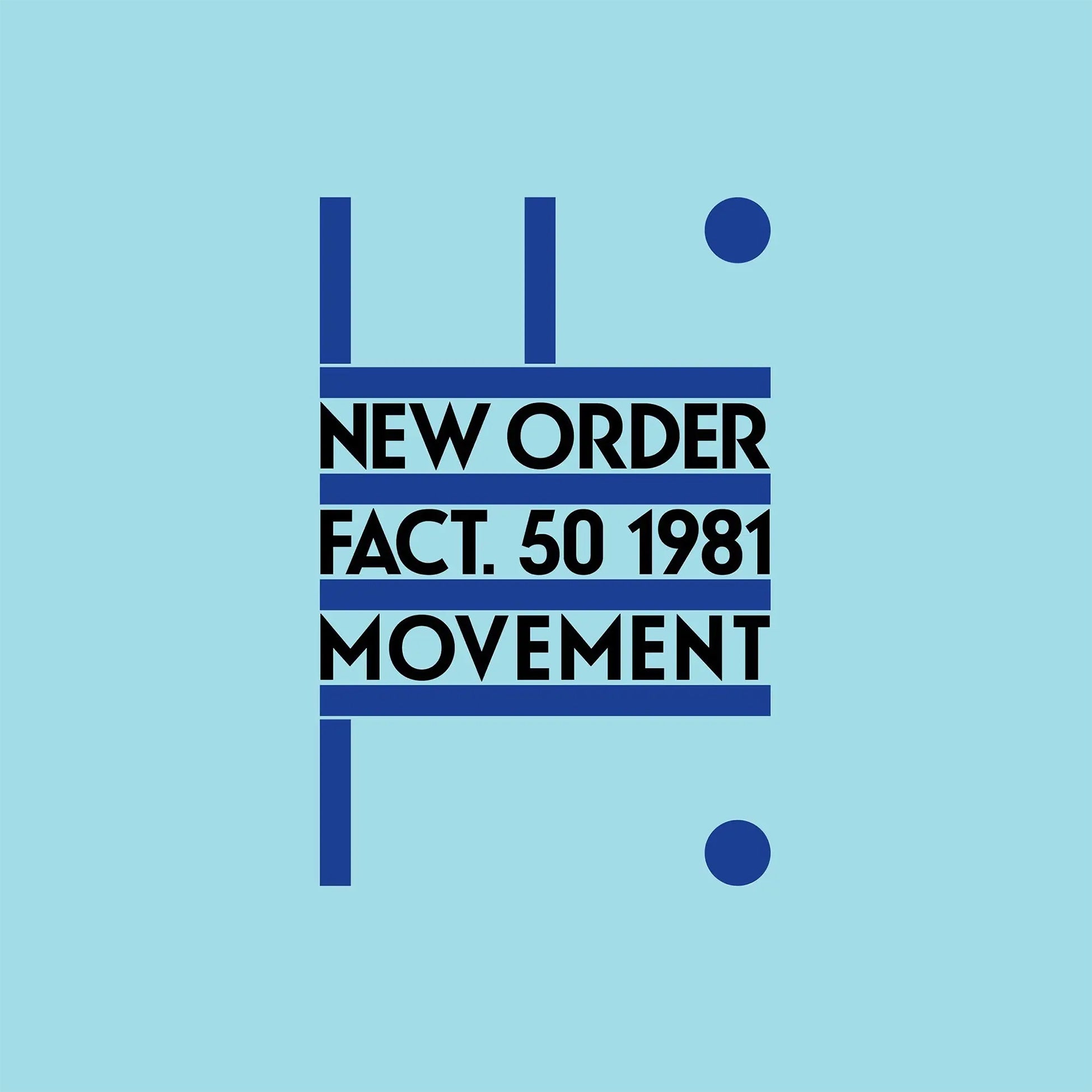 New Order - Movement album cover, black vinyl 2019 remaster, debut post-punk album