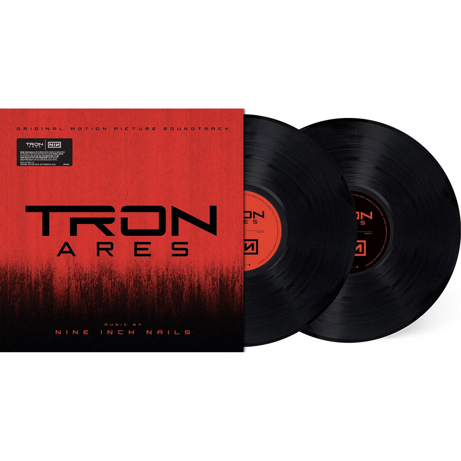Nine Inch Nails - Tron: Ares soundtrack vinyl packshot, double LP gatefold, 2025 industrial rock masterpiece from Trent Reznor and Atticus Ross.