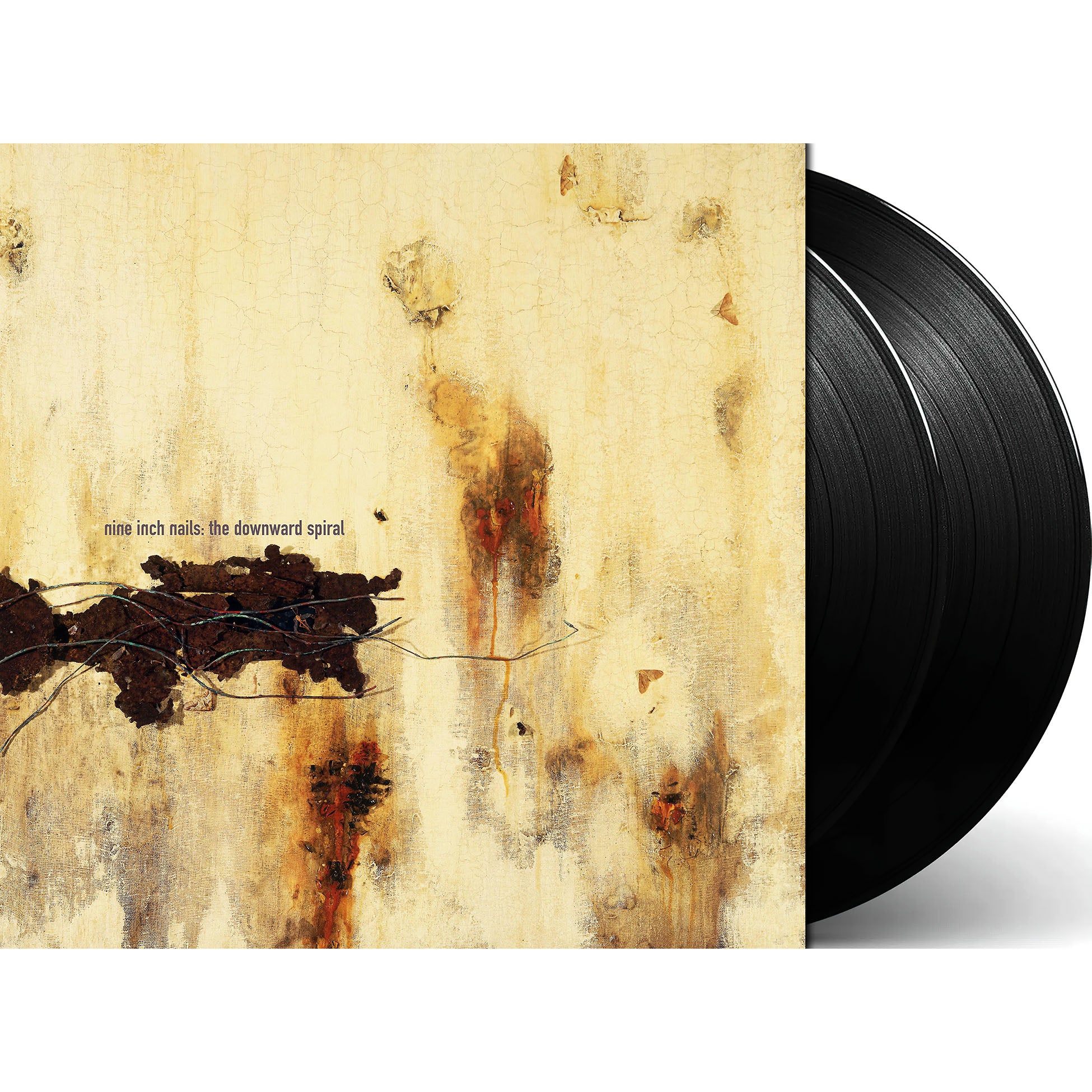 Nine Inch Nails - The Downward Spiral NIN packshot, 180-gram black vinyl double LP, 90s industrial rock, Trent Reznor