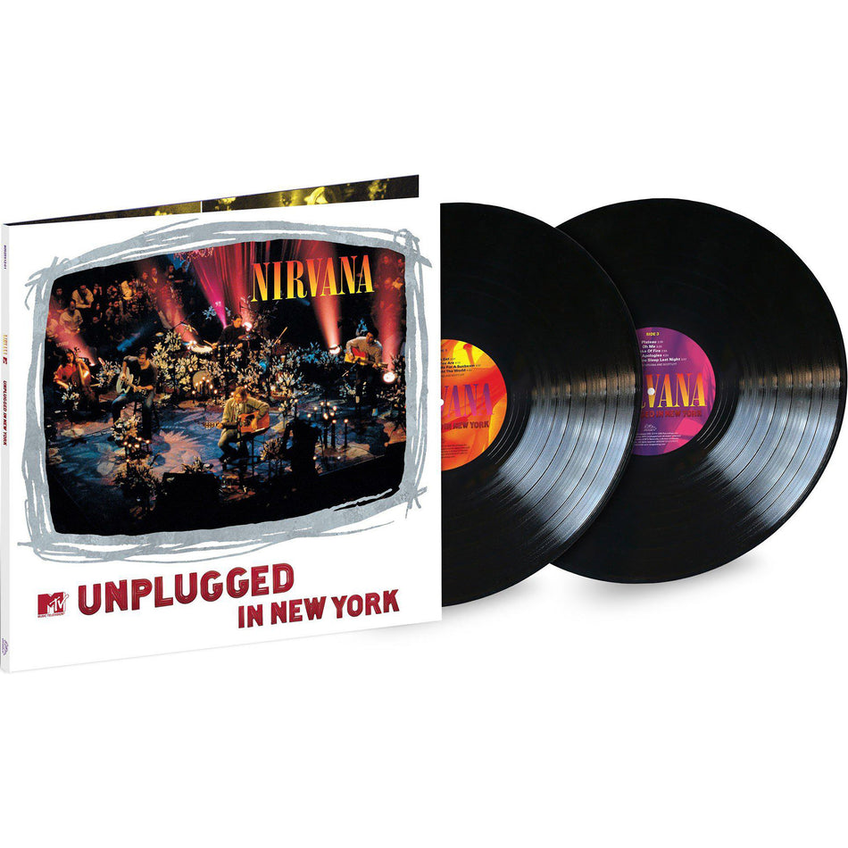 nirvana, unplugged, unplugged in new york, mtv unplugged, packshot, 25th anniversary, black vinyl, album cover, album art, cover, cover art, vinyl,