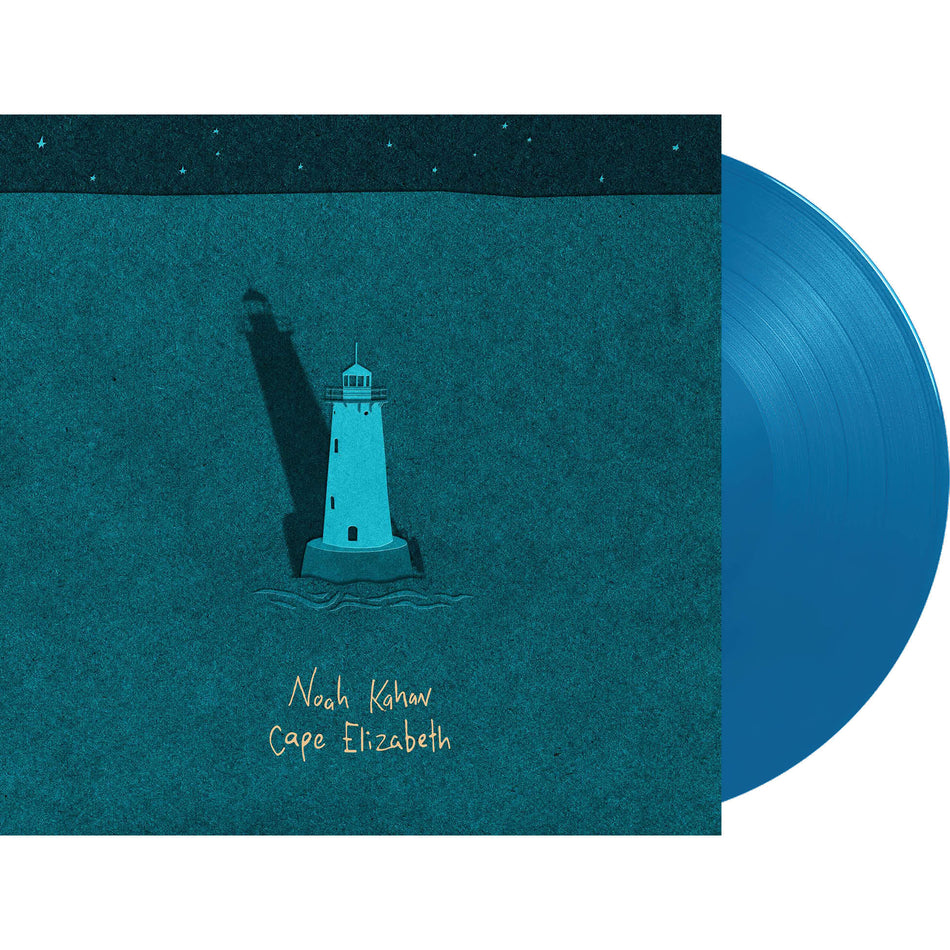 Noah Kahan - Cape Elizabeth vinyl packshot, limited edition aqua colored pressing, acoustic folk EP