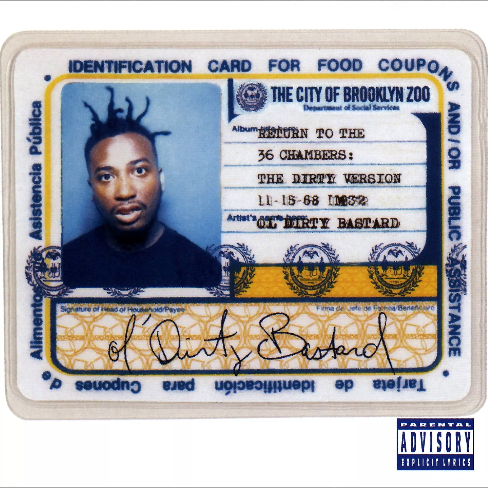 Ol' Dirty Bastard - Return to the 36 Chambers: The Dirty Version album cover, 2-LP black vinyl at ToucanRecords.com